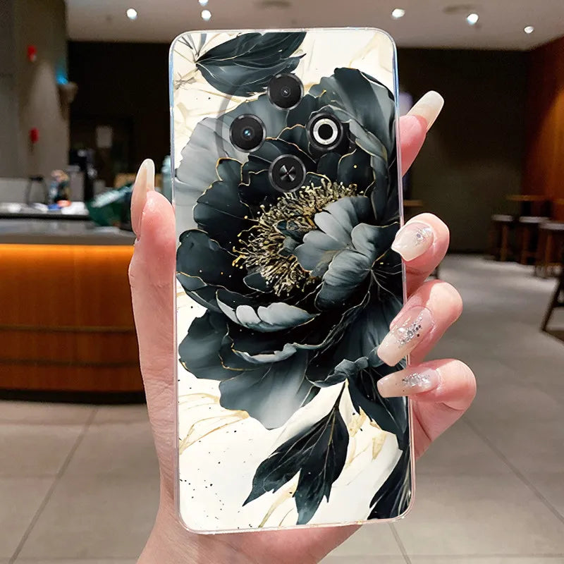 For Tecno Spark 30C Case kl5 kl5n Aesthetic Butterfly Flower Clear Soft Silicone Back Cover Techno Spark 30C Phone Case k15 k15n by FLIPSTYLEZLLC