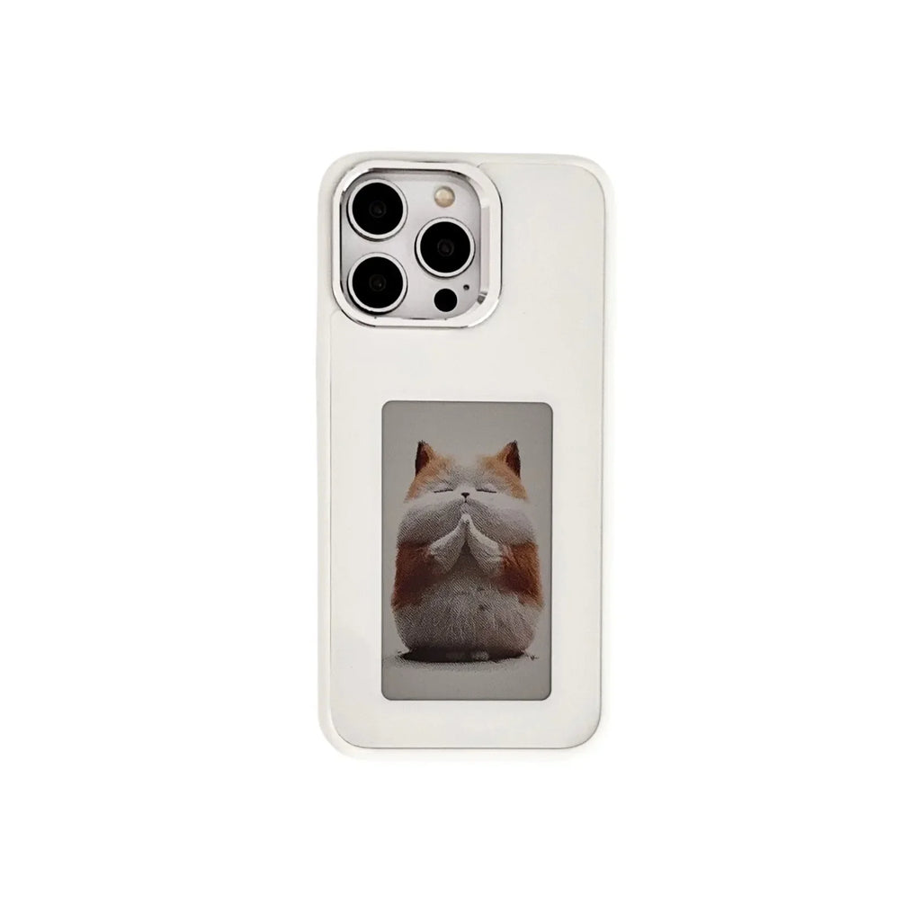 Aumengear DIY Smart Eink 4 Colors Display Screen NFC Phone Case for Phone 13 14 15 Pro Max Magic Designer Casing Phone Back Cove by FLIPSTYLEZLLC