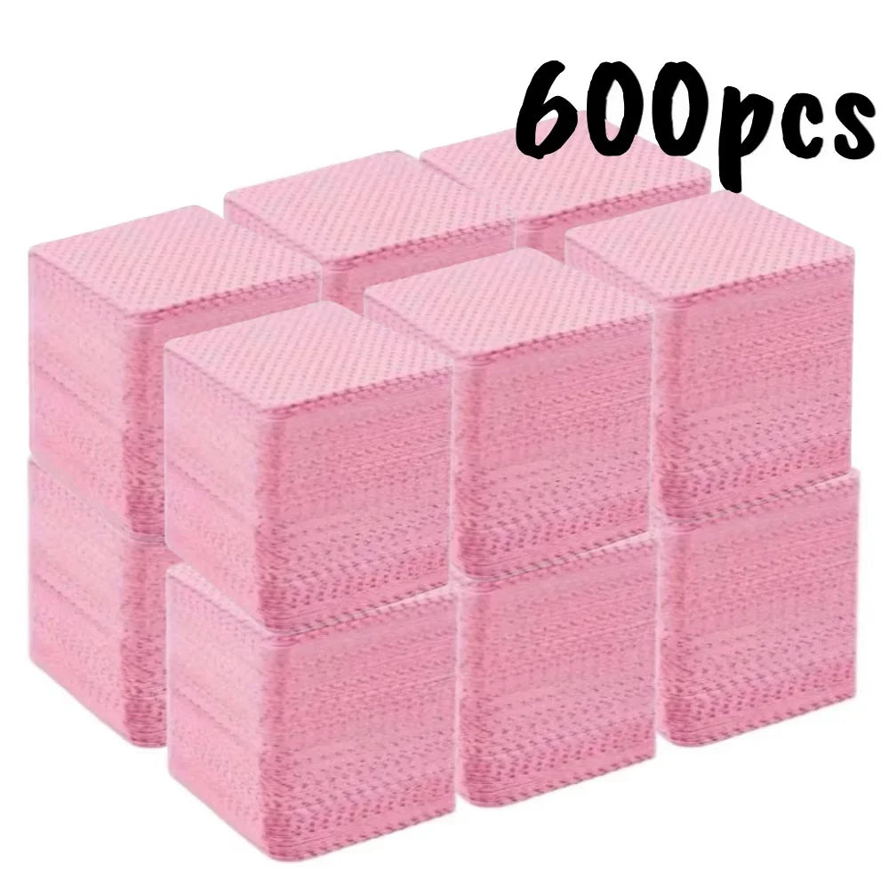20/600pcs Lint-Free Nail Wipes Gel Cleansing Tissues Aluminum-Free Nail Polish Remover Pads for NaiArt Beauty Cleaning Care Tool by AliExpress
