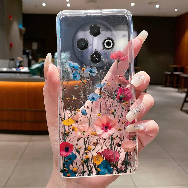 For Tecno Spark 30C Case kl5 kl5n Aesthetic Butterfly Flower Clear Soft Silicone Back Cover Techno Spark 30C Phone Case k15 k15n by FLIPSTYLEZLLC