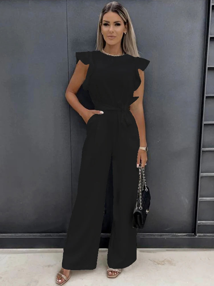 Summer Short Sleeve Wide Leg Jumpsuit for Women Elegant Romper Vintage Streetwear Jumpsuits Overalls Women Jump Suit Woman by Wild and Free Boutique