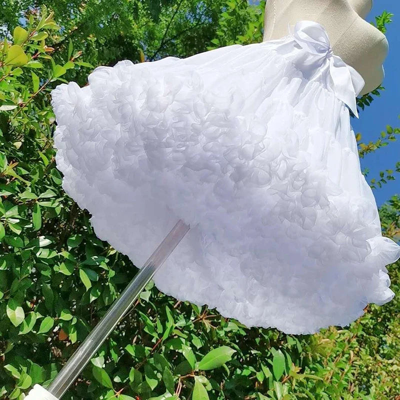 DongCMY Women Flower Style Lolita Petticoats Crinoline Inner Bustle Cosplay Tutu Puffy Cancan Skirt Under Wedding Dresses by Urban Fashion Icon