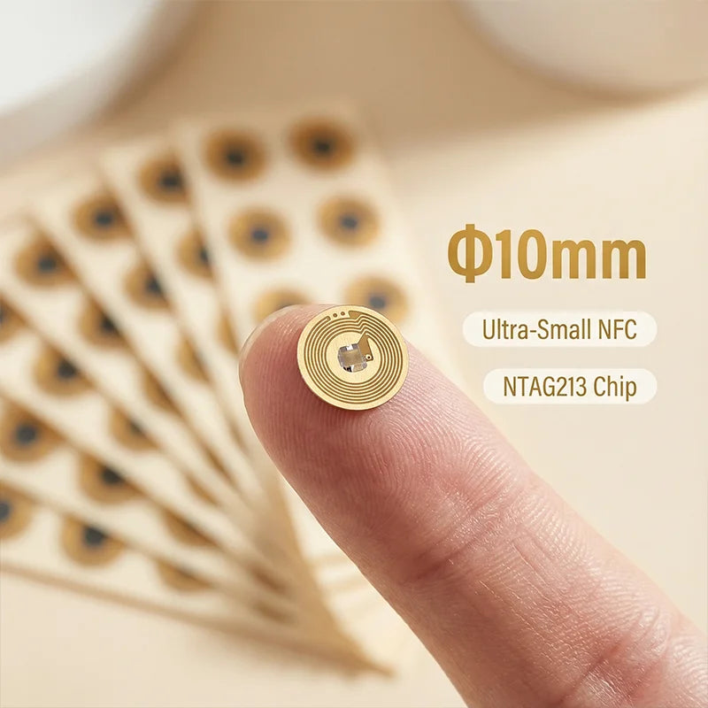 10mm FPC NFC Tag Ntag213 Rewritable Sticker for Iphone Android Devices by FLIPSTYLEZLLC