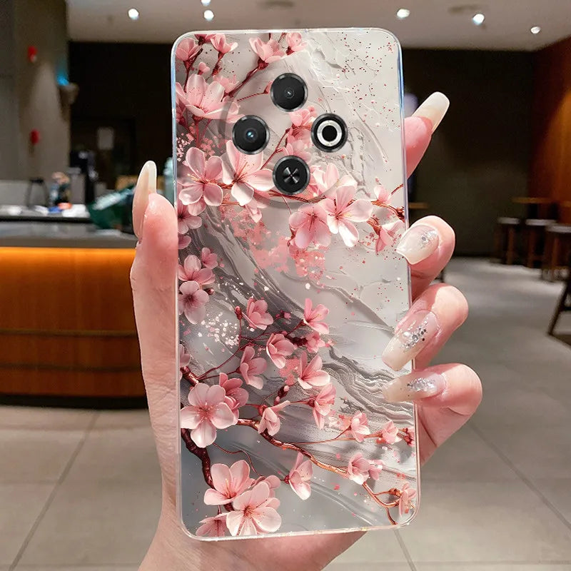 For Tecno Spark 30C Case kl5 kl5n Aesthetic Butterfly Flower Clear Soft Silicone Back Cover Techno Spark 30C Phone Case k15 k15n by FLIPSTYLEZLLC
