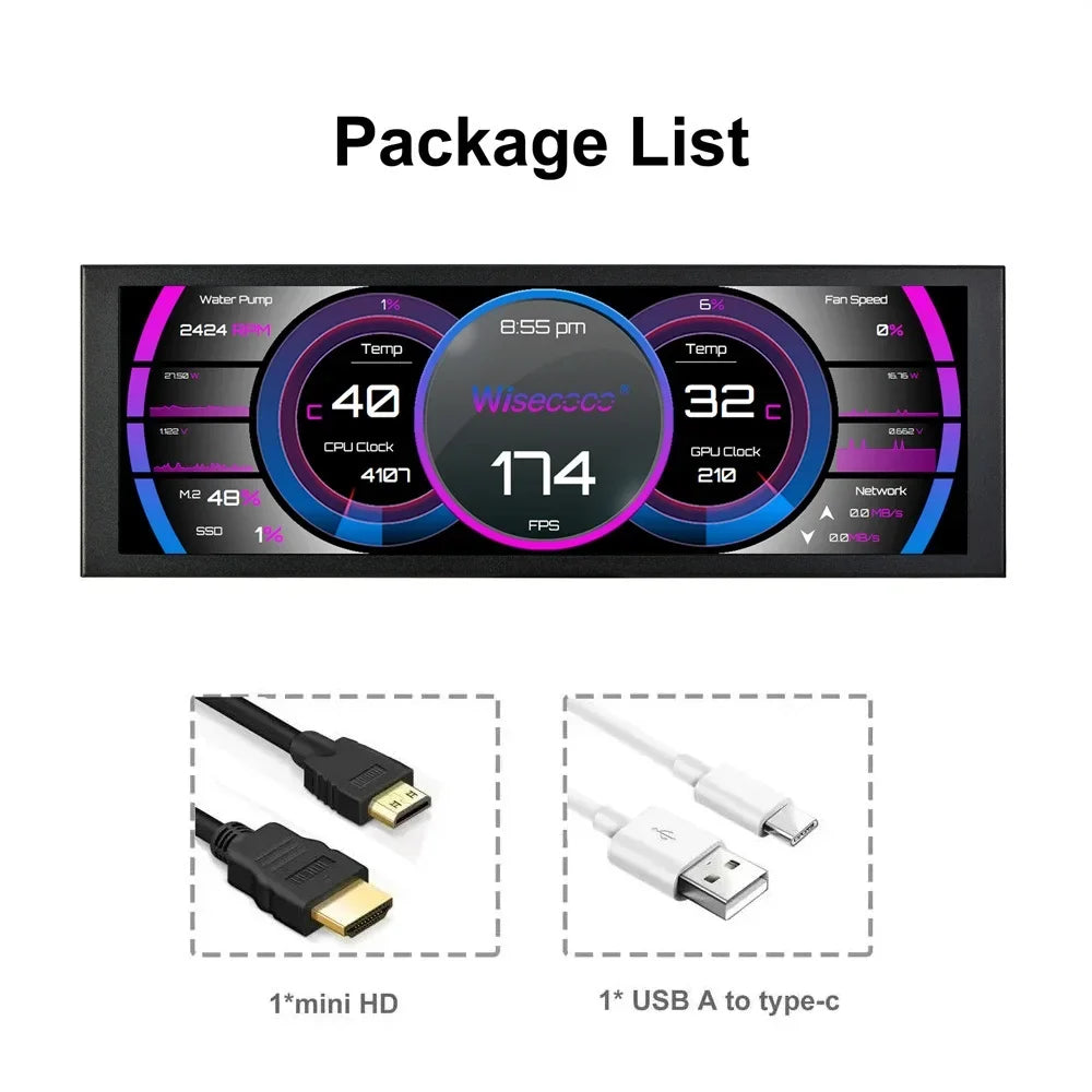 11.3/7.84/8.8 Inch Portable Monitor Long Stretched Strip Display by FLIPSTYLEZLLC
