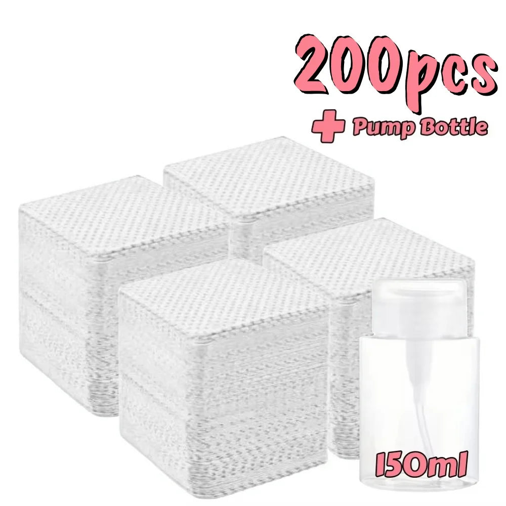 20/600pcs Lint-Free Nail Wipes Gel Cleansing Tissues Aluminum-Free Nail Polish Remover Pads for NaiArt Beauty Cleaning Care Tool by AliExpress