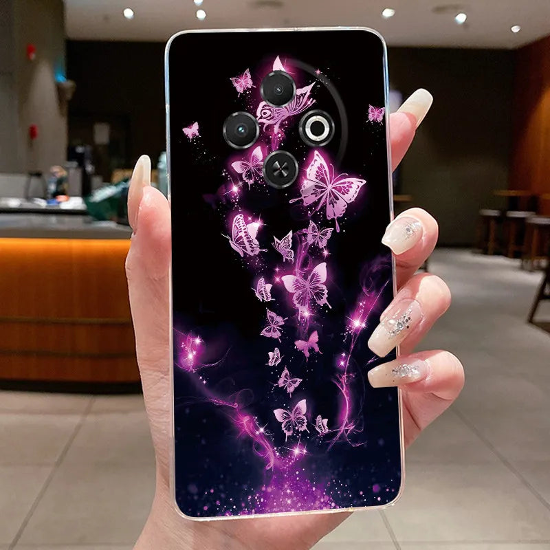For Tecno Spark 30C Case kl5 kl5n Aesthetic Butterfly Flower Clear Soft Silicone Back Cover Techno Spark 30C Phone Case k15 k15n by FLIPSTYLEZLLC