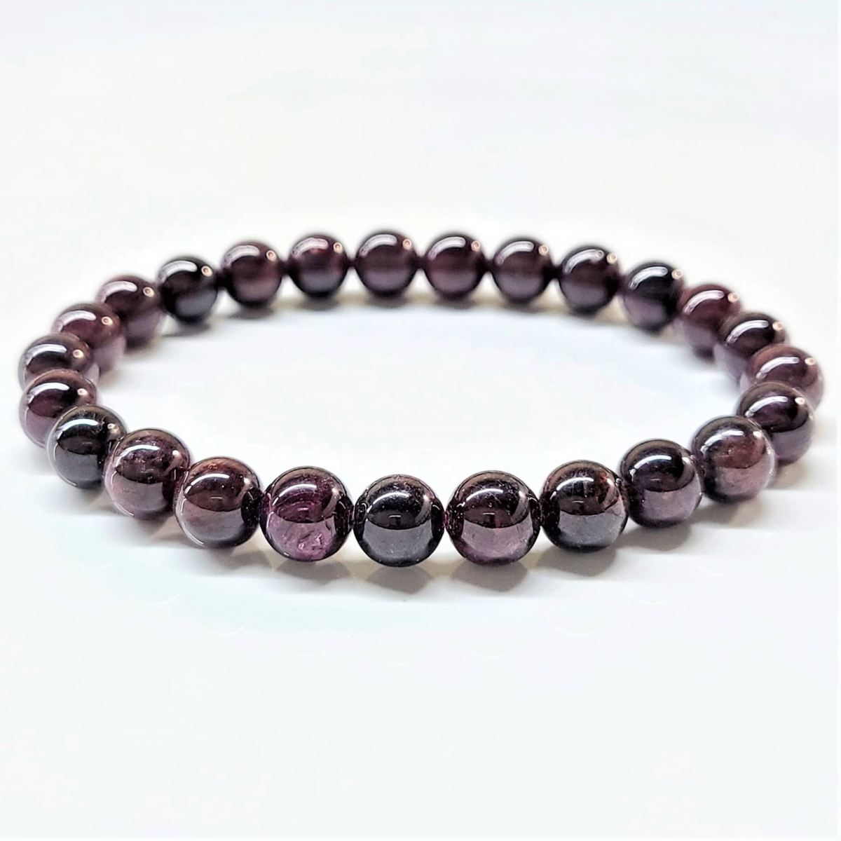 Garnet Round Bead Bracelet - Stone of Passion & Vitality by Sacred Crystals