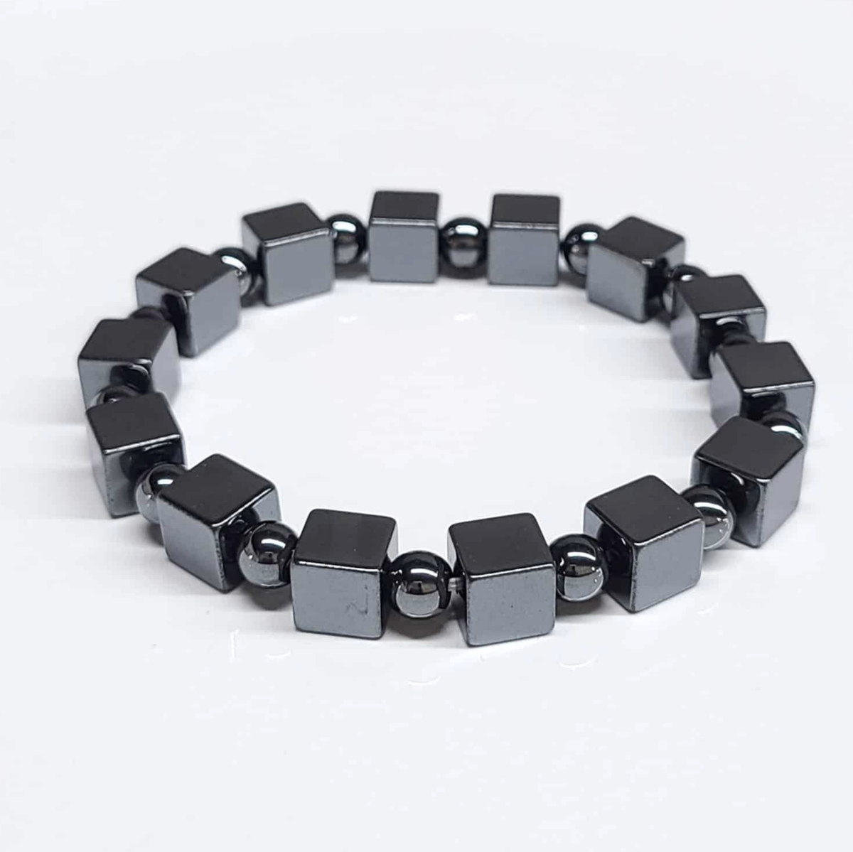 Hematite Cube Stackable Bracelet by Sacred Crystals