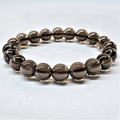 Smoky Quartz Round Bead Bracelet - Stone of Strength & Stability by Sacred Crystals