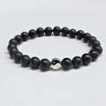 Smooth Lava Yin Yang Round Bead Bracelet 8mm - The Phoenix Bracelet by Sacred Crystals