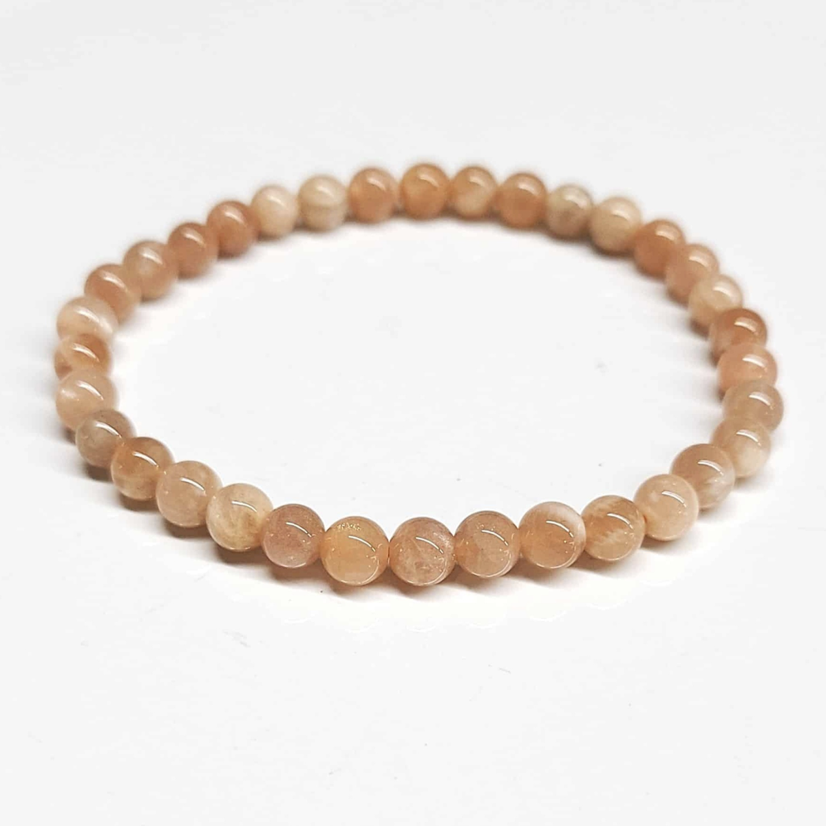 Sunstone Round Bead Bracelet - Stone of Joy & Motivation by Sacred Crystals