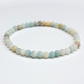 Amazonite (Matte) Round Bead Bracelet - Integrity by Sacred Crystals