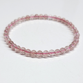 Strawberry Quartz Round Bead Bracelet - Stone of Love & Joyful Blessings by Sacred Crystals