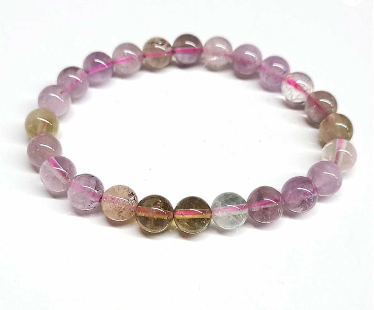 Auralite 23 Round Bead Bracelet 8mm by Sacred Crystals