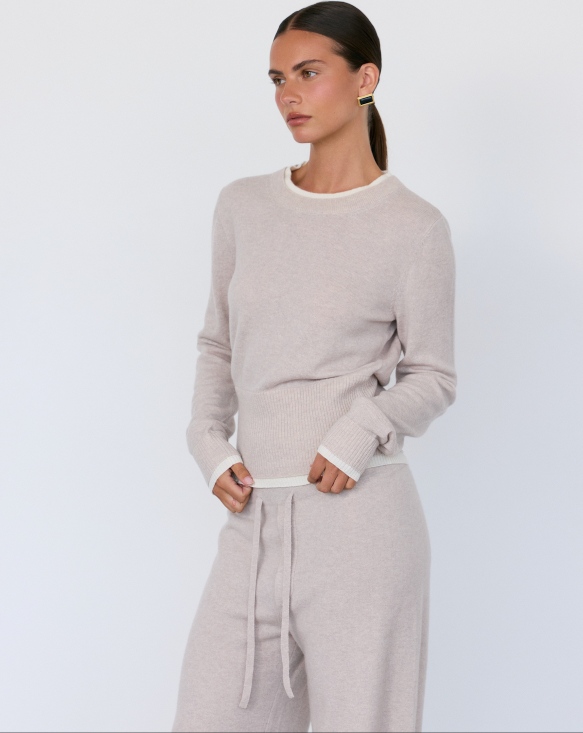 Tove Layered Cashmere Crewneck by Artless Forever