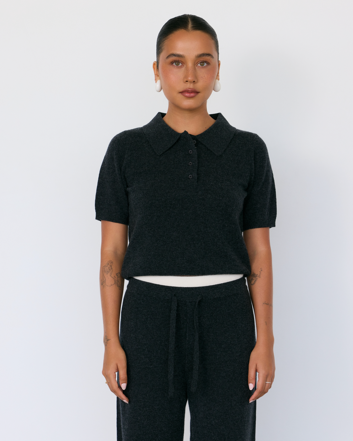 Tove Short Sleeve Cashmere Polo by Artless Forever