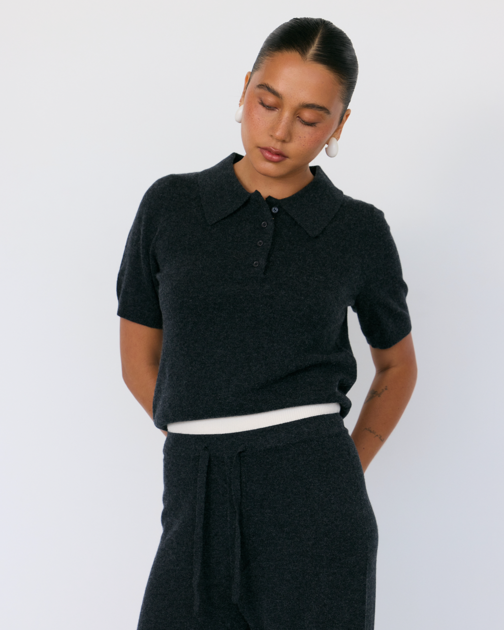 Tove Short Sleeve Cashmere Polo by Artless Forever