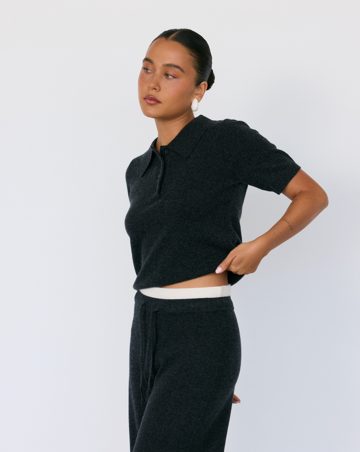 Tove Short Sleeve Cashmere Polo by Artless Forever