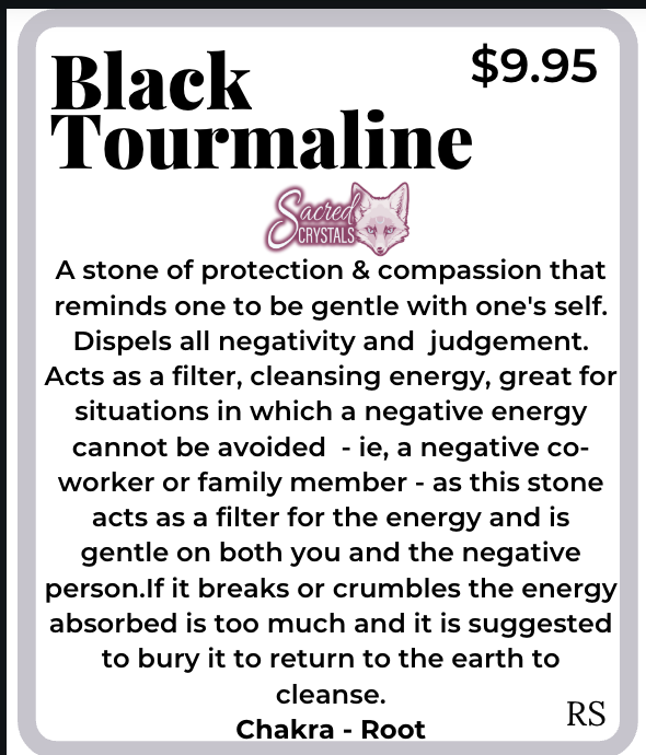 Rough Black Tourmaline – Raw Stone from India by Sacred Crystals