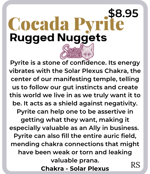 Rough Cocada Pyrite – Raw Stone from Peru by Sacred Crystals