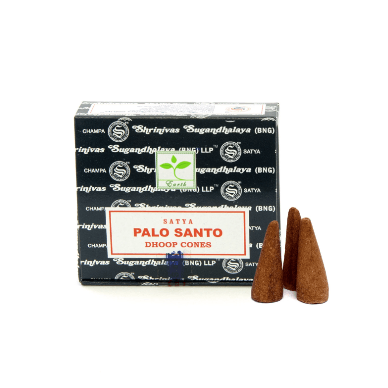Satya Palo Santo Incense (Dhoop) Cones - 12 Cones Pack by Auric Blends
