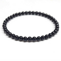 Black Onyx Round Bead Bracelet - Gentle Protection by Sacred Crystals