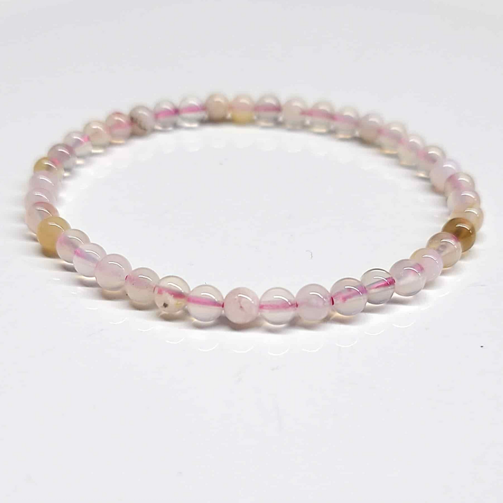 Flower Agate Round Bead Bracelet - Stone of the Divine Feminine by Sacred Crystals