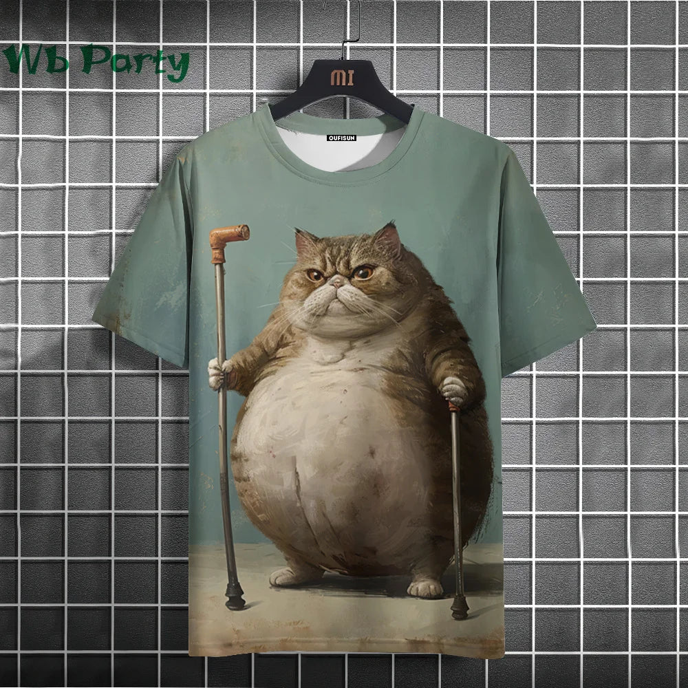 Cat Print shirts - Y2K Graphic T-Shirt by FitiqueFit