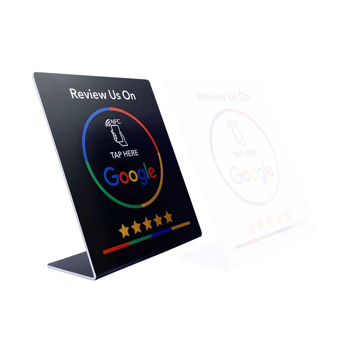 5YOA Google Review Card NFC station 13.56Mhz programmable table NFC Google Reviews display bending card standing brand bracket by FLIPSTYLEZLLC