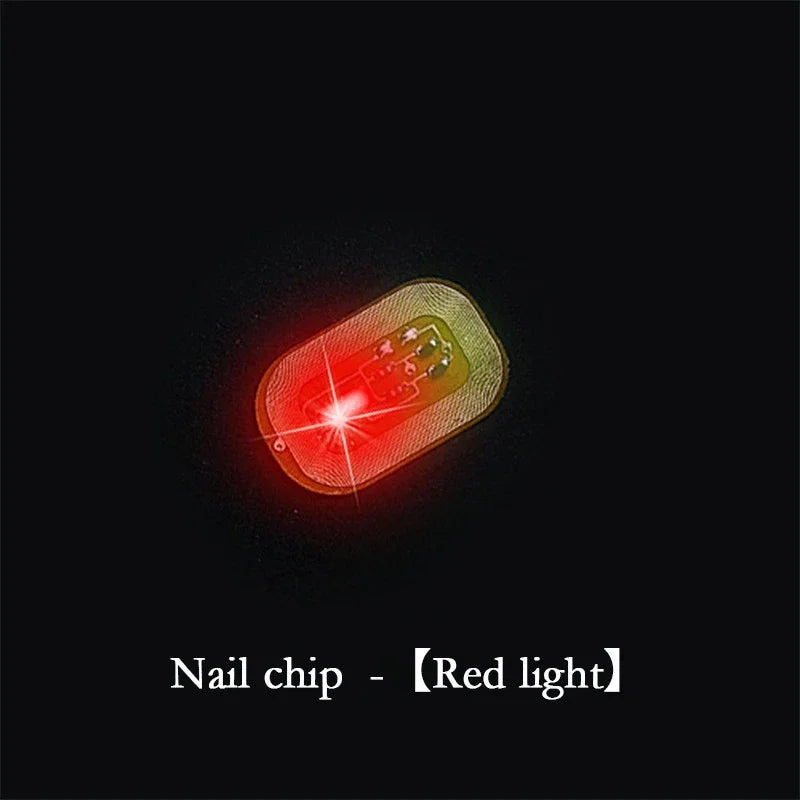 5pcs NFC Flash Nail Sticker LED Bare Chip Intelligent Luminous Nail Lamp Glow in the Dark Nail Stickers Enhancement Manicure by FLIPSTYLEZLLC