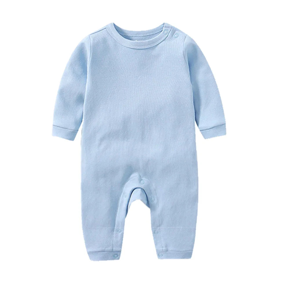 100% Cotton Baby Girl Jumpsuit Boy Rompers Solid Grows One-Pieces Newborn Sleepsuits Roupa De Bebe Jumpers Spring Autumn White by FLIPSTYLEZLLC