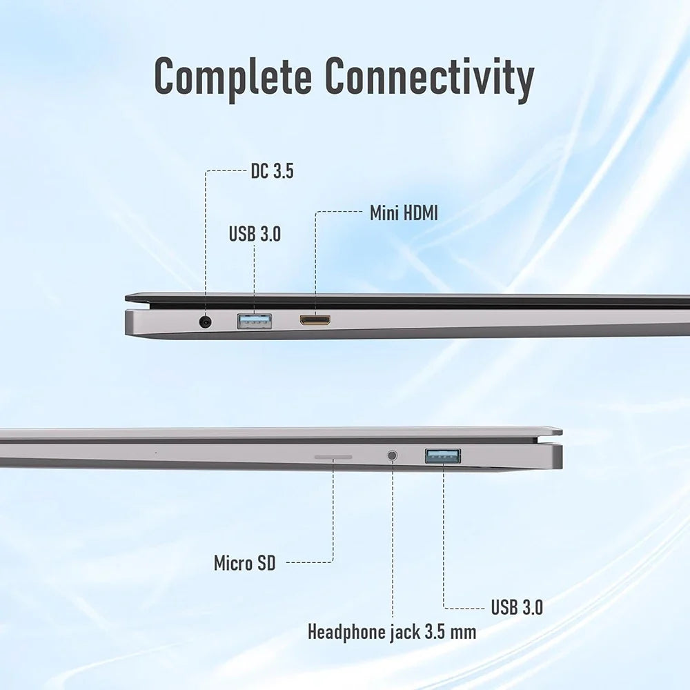 Xiaman Ultra Slim Windows 11 Laptop Computer 14.1" 12GB RAM 1TB 2TB SSD Intel A3950 Notebook 1920*1080 Office Study Computer PC by FLIPSTYLEZLLC