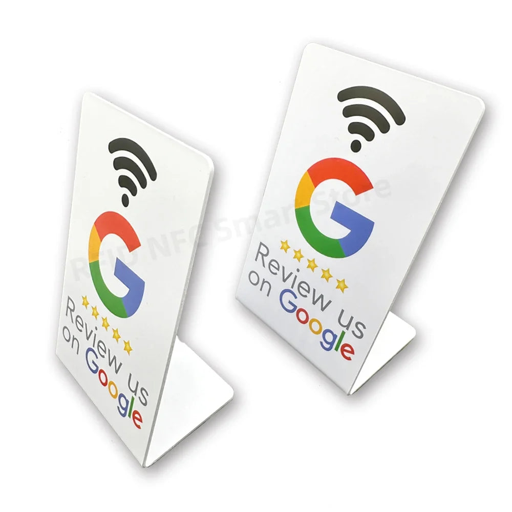 NFC Stand 13.56MHz Programmable Google Reviews NFC Stand Table NT/AG215 504 Bytes Google Review Display NFC Card Reviews Stand by FLIPSTYLEZLLC