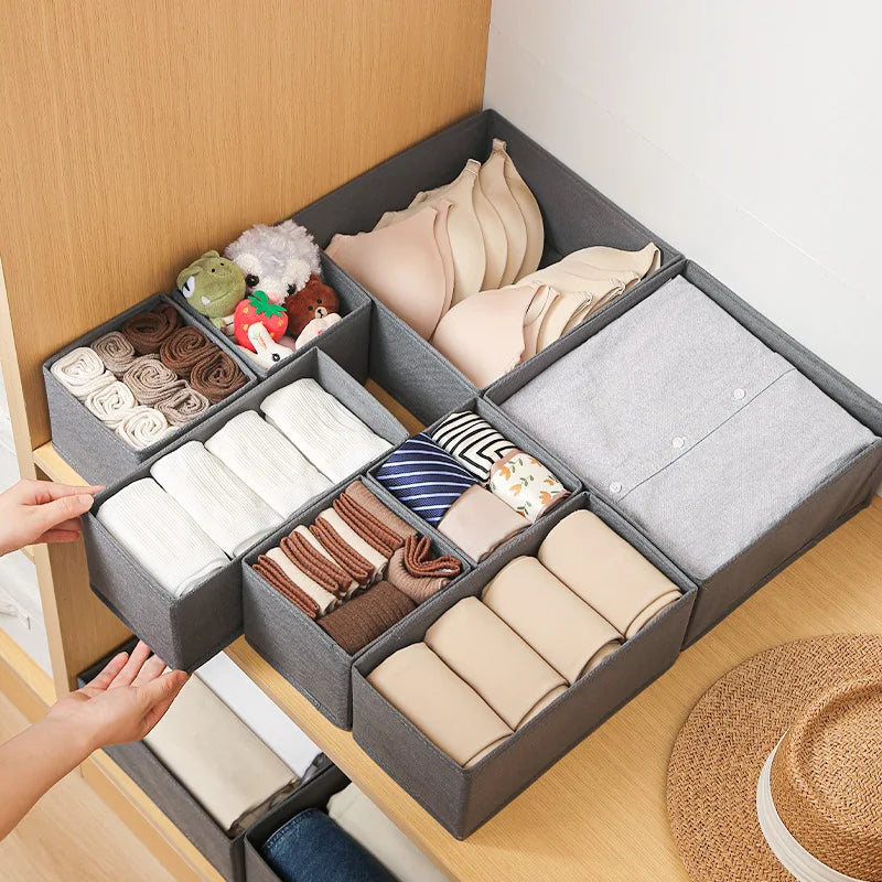 Foldable Drawer Organizers Underwear Storage Box Home Bra Socks Leggings Belts Ties Storage Organizers Box Closet Organization by FLIPSTYLEZLLC