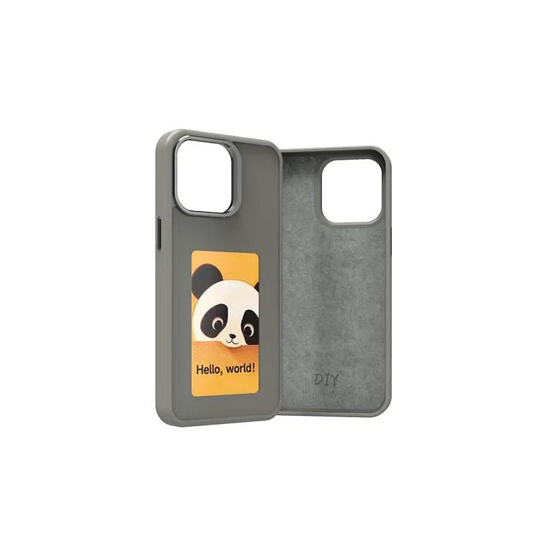 Aumengear DIY Smart Eink 4 Colors Display Screen NFC Phone Case for Phone 13 14 15 Pro Max Magic Designer Casing Phone Back Cove by FLIPSTYLEZLLC