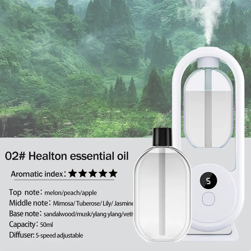 Rechargeable portable aroma diffuser Essential Oil Aromatherapy machine Timed air freshener to remove odors 5 modes timed spray by FLIPSTYLEZLLC