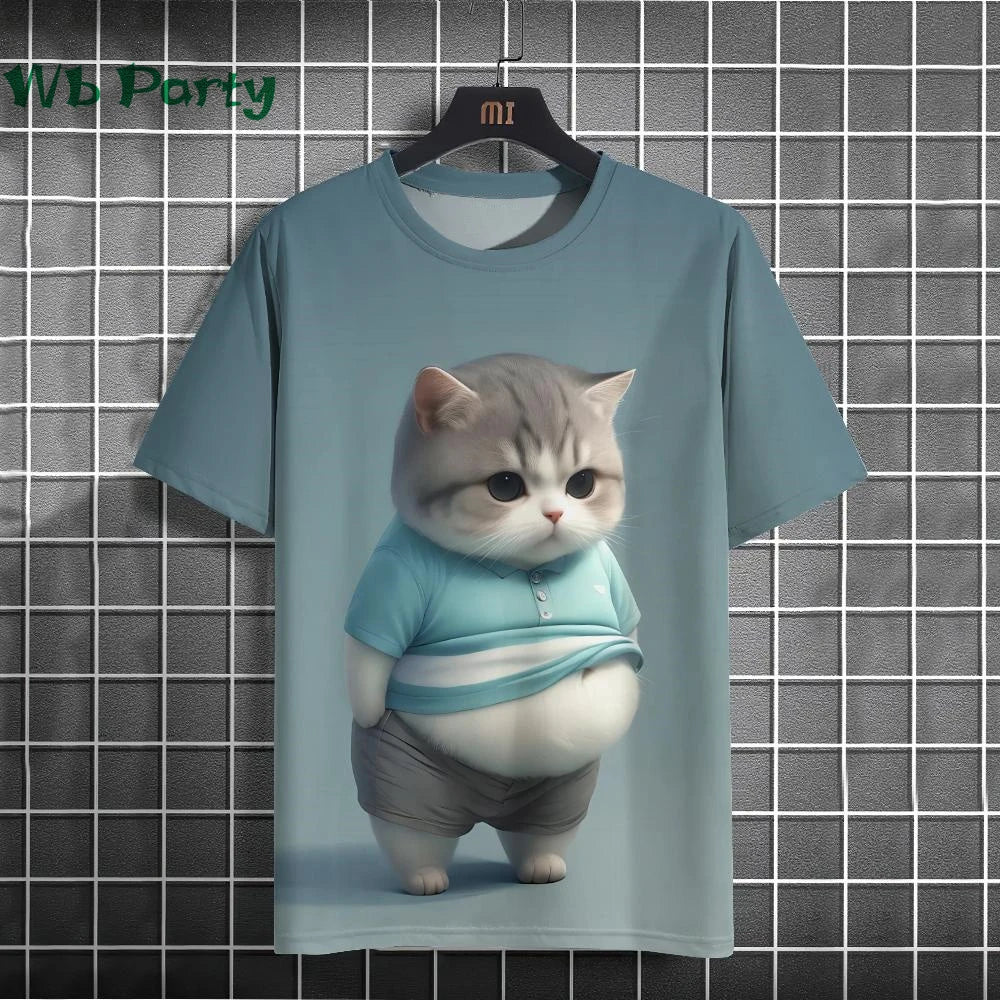 Cat Print shirts - Y2K Graphic T-Shirt by FitiqueFit