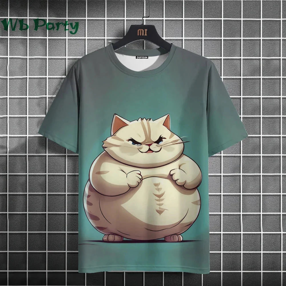 Cat Print shirts - Y2K Graphic T-Shirt by FitiqueFit