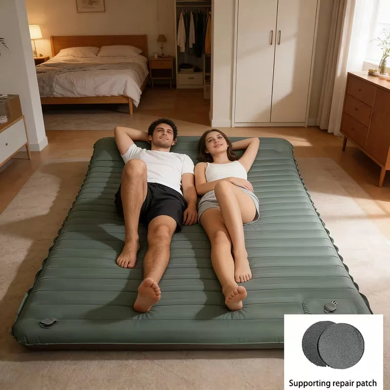 Thickened Double-Layer 3.94-Inch Inflatable Mat, Detachable Inflatable Pad, Suitable for Multiple People by FLIPSTYLEZLLC