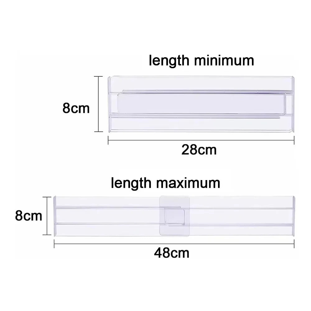 1/2/4/6/8PCS Drawer Wardrobe Dividers Organizers Expandable From Kitchen Drawer Organizer, Clear Plastic Partition Plate Tools by FLIPSTYLEZLLC