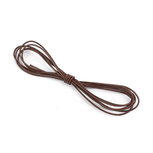 2m Vintage Cowhide Leather Cord Strip Round/Flat Rope String DIY by AliExpress