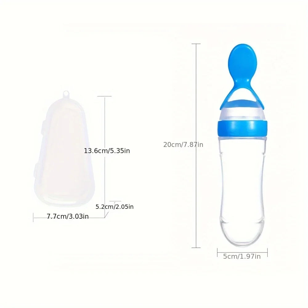 Baby food feeding set silica gel rice paste feeding bottle silica gel fruit and vegetable bag free 2 bite bags by FLIPSTYLEZLLC