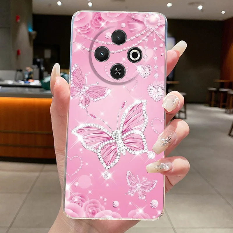 For Tecno Spark 30C Case kl5 kl5n Aesthetic Butterfly Flower Clear Soft Silicone Back Cover Techno Spark 30C Phone Case k15 k15n by FLIPSTYLEZLLC