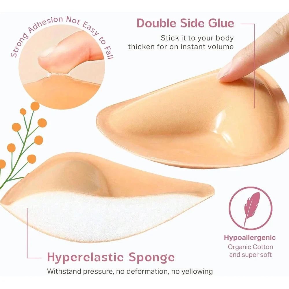 Double Sided Sticky Bra Inserts Push Up Adhesive Bra Pads Breast Enhancer Pads Cup Add Up for Bikini Swimsuit Strapless Dress by Urban Fashion Icon