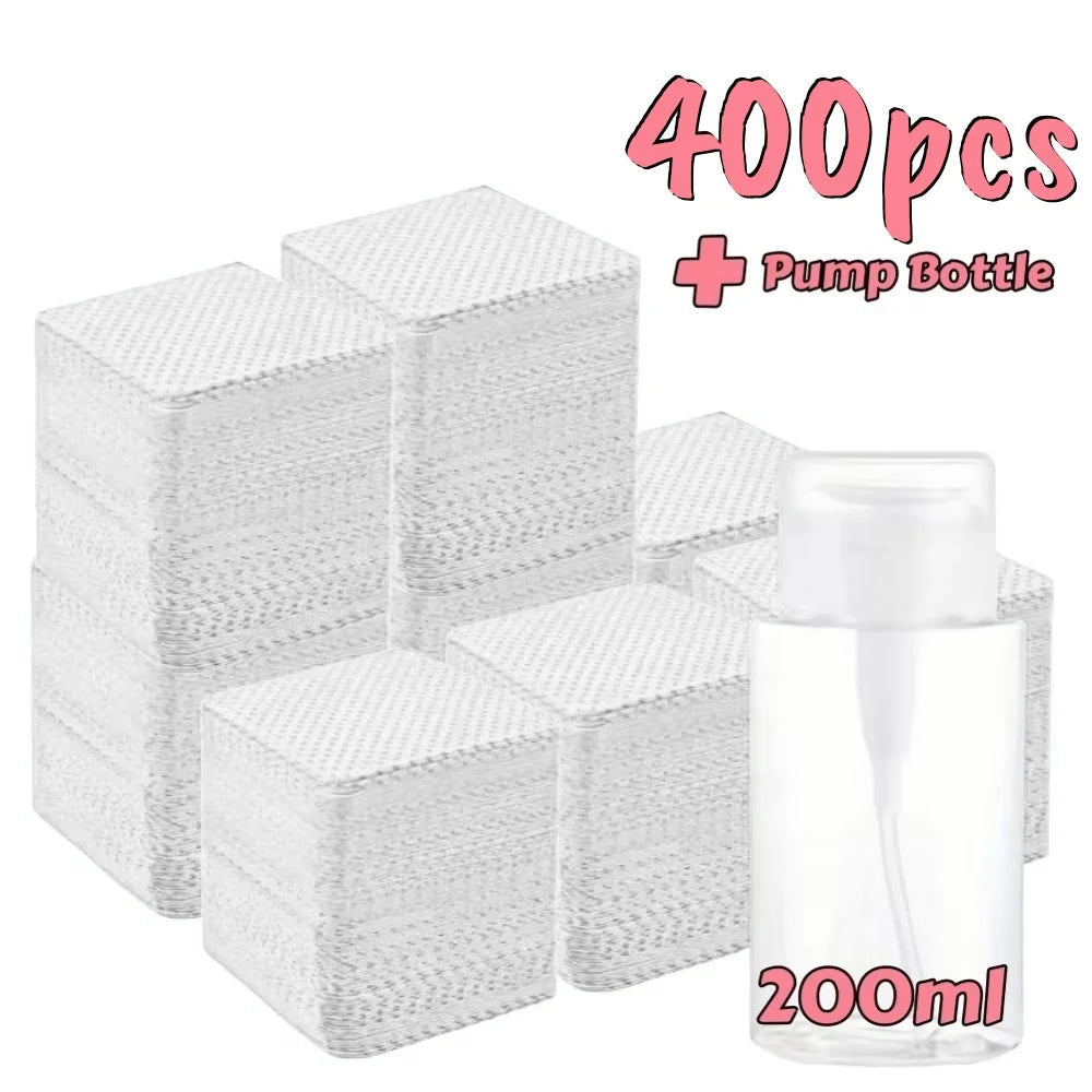 20/600pcs Lint-Free Nail Wipes Gel Cleansing Tissues Aluminum-Free Nail Polish Remover Pads for NaiArt Beauty Cleaning Care Tool by AliExpress