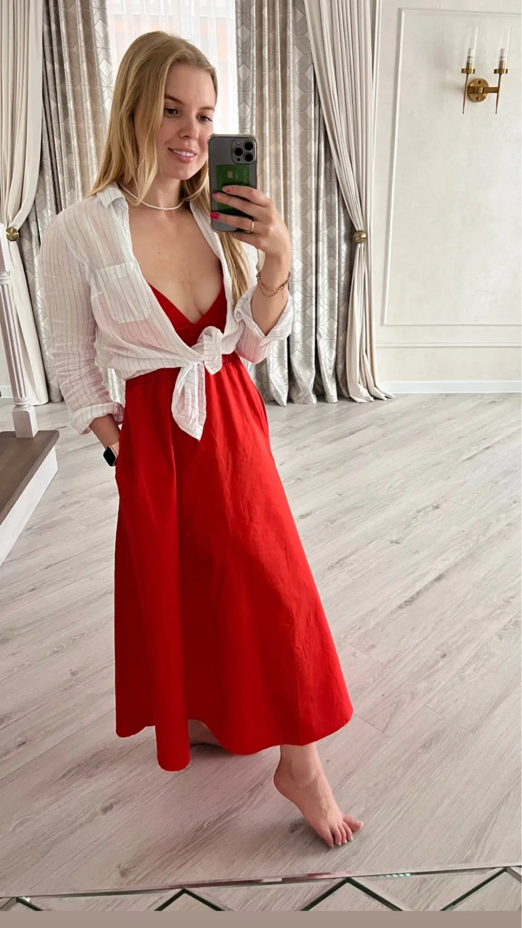 Foridol Elastic Smocking Green Cotton V Neck Summer Women's Dress Sleevless Long Green Maxi Casual Strapy Dress Solid Female by Ladyez