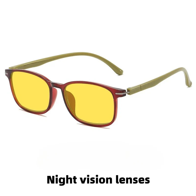 Fashionable Color Blocking Night Vision Blue Light Blocking Glasses Orange or Red Lenses for Computer Gaming Protective Eyewear by FLIPSTYLEZLLC
