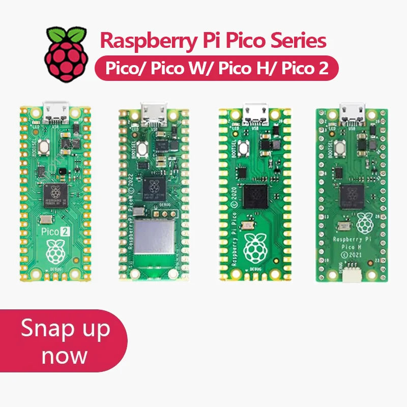 Original Raspberry Pi Pico/2, Pico with Wireless WiFi Development Board, Pico or Pico H with Pin Header, Support MicroPython/C++ by FLIPSTYLEZLLC