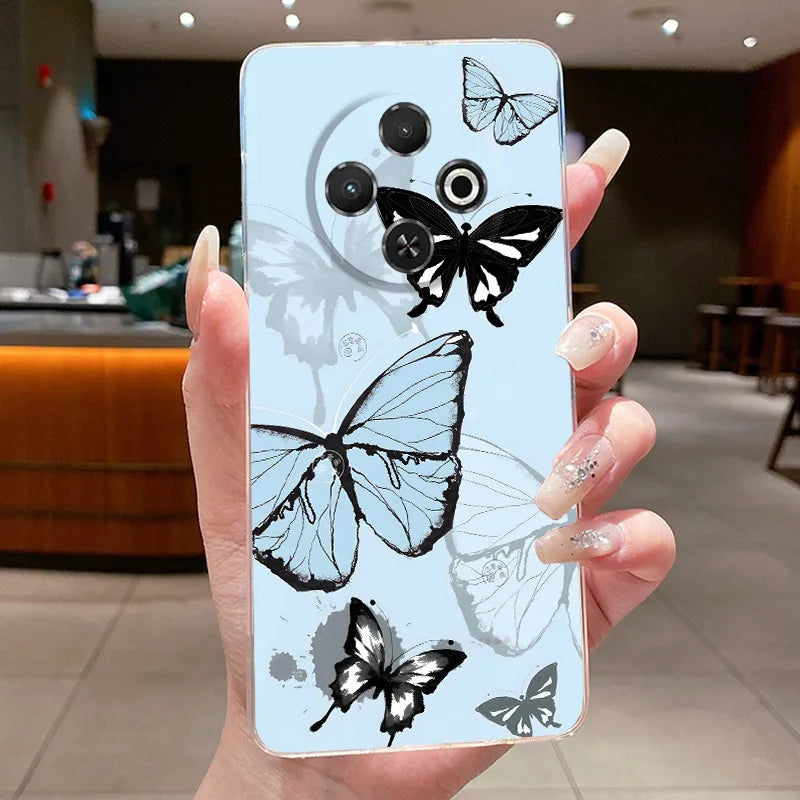 For Tecno Spark 30C Case kl5 kl5n Aesthetic Butterfly Flower Clear Soft Silicone Back Cover Techno Spark 30C Phone Case k15 k15n by FLIPSTYLEZLLC